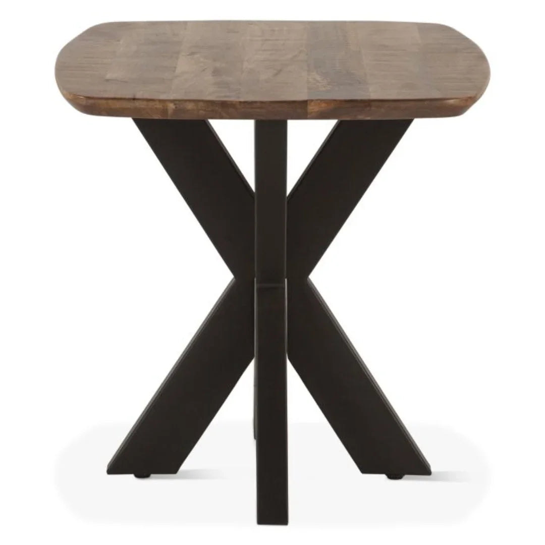 X-shaped Mango Wood Accent Table