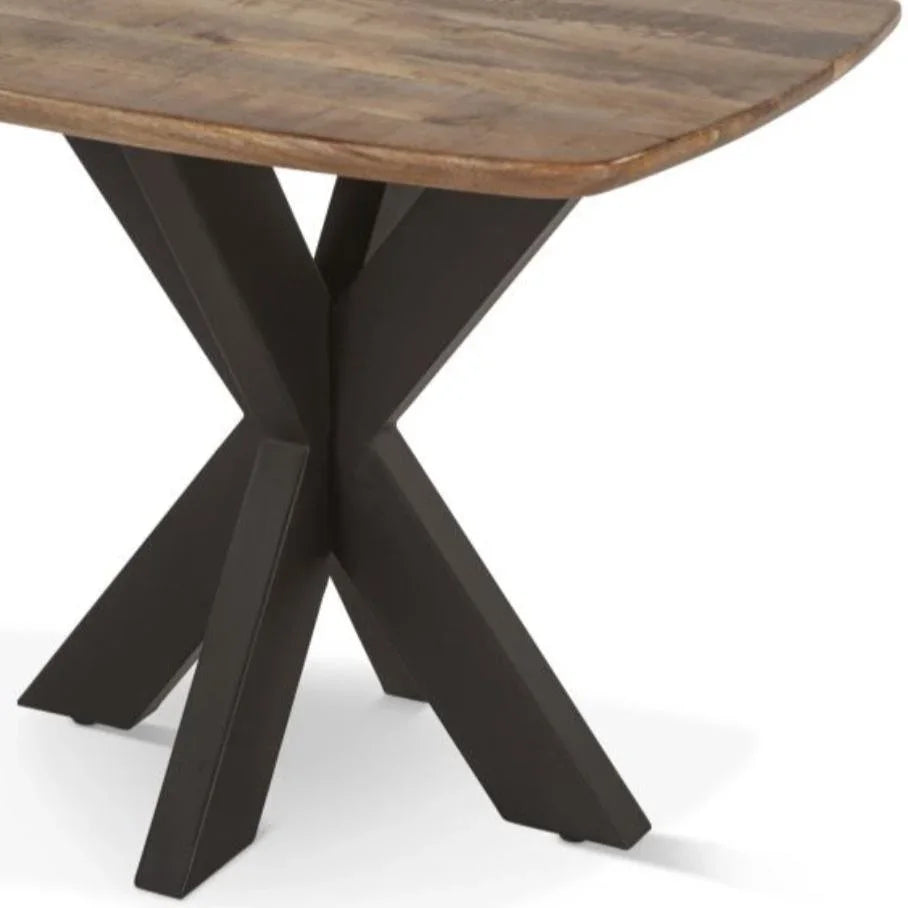 X-shaped Mango Wood Accent Table