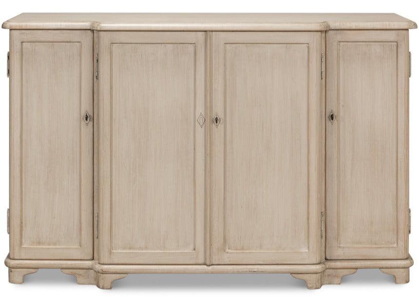 Aged Grey Stone 4-Door Sideboard - Belle Escape