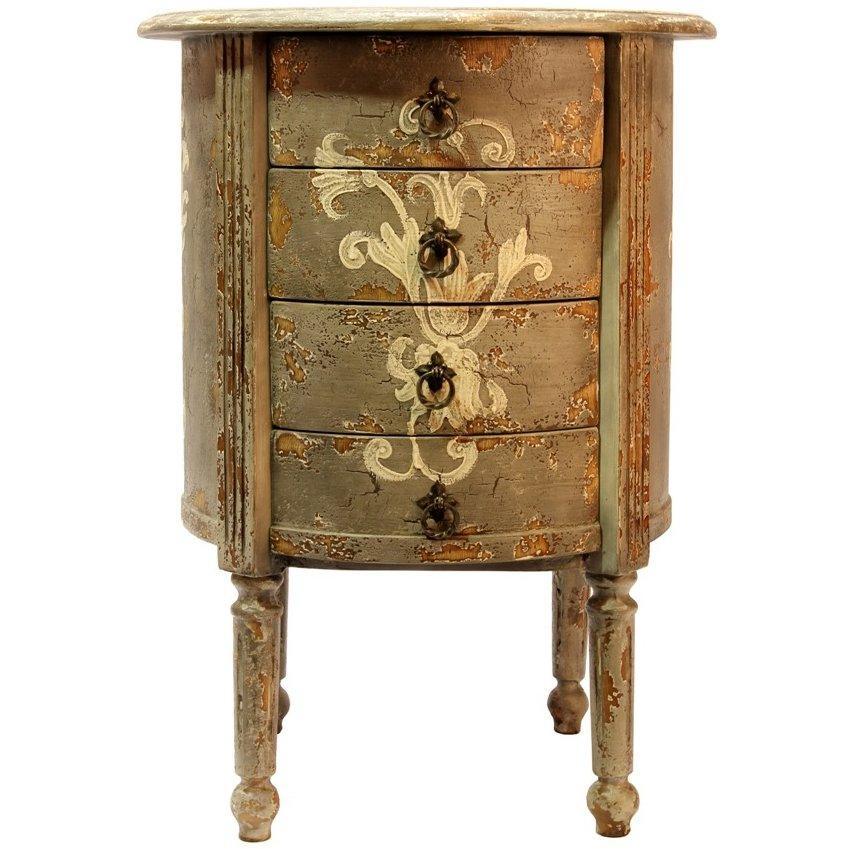 Aged Painted Bellini Accent Table - Belle Escape