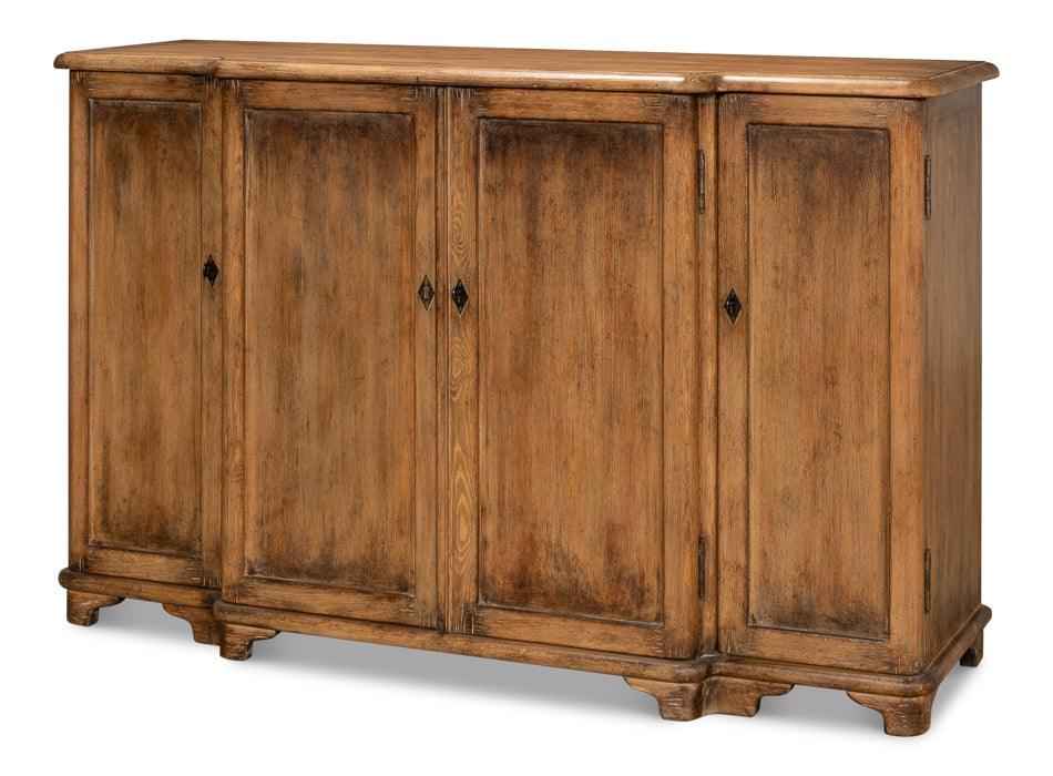 Aged Rustic 4-Door Sideboard