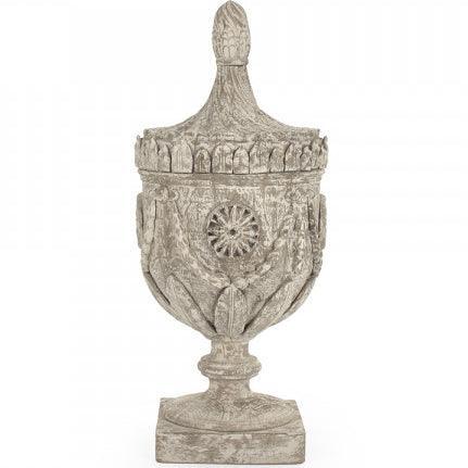 Antionette Carved Poplar Urn - Belle Escape