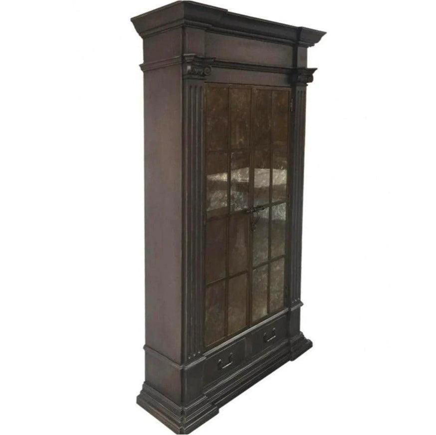 Antiqued Mirror Front Country Armoire - Belle Escape