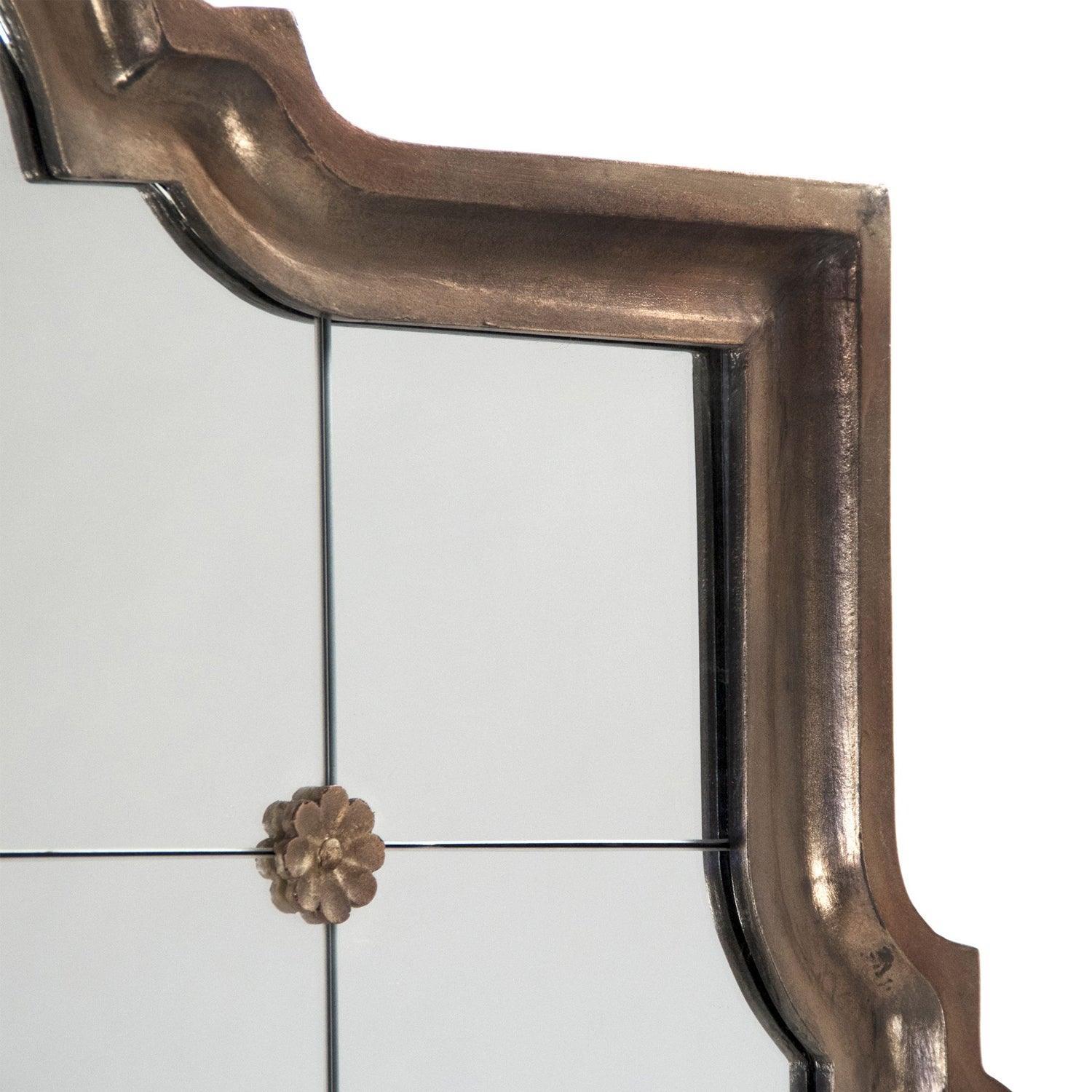 Antiqued Quatrefoil Mirror - Belle Escape