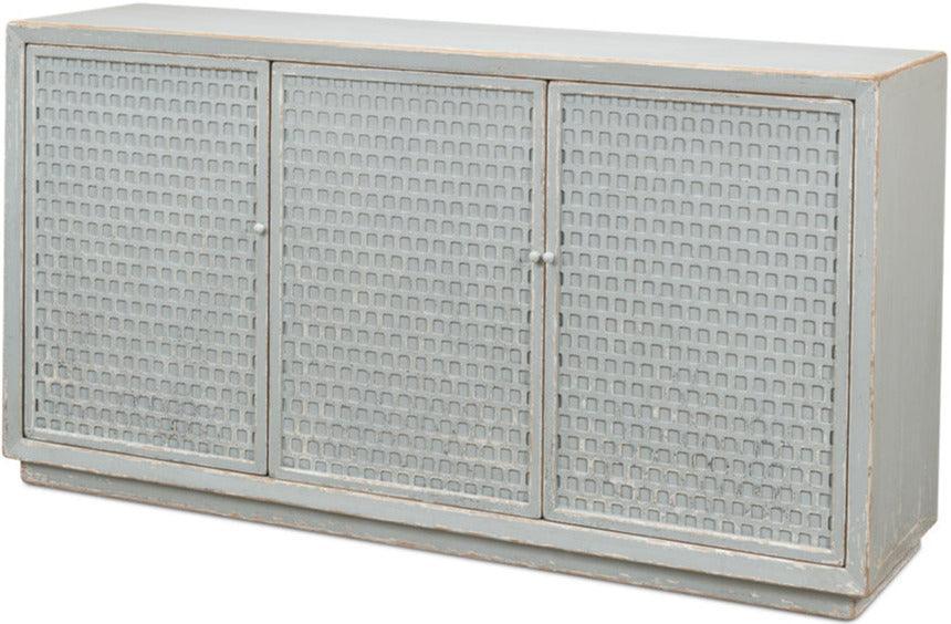Aquamarine Light Blue Textured Sideboard - Belle Escape
