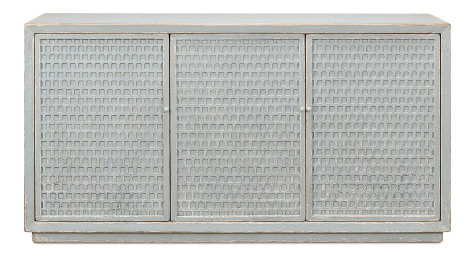 Aquamarine Light Blue Textured Sideboard - Belle Escape