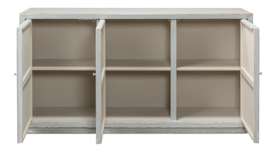 Aquamarine Light Blue Textured Sideboard - Belle Escape