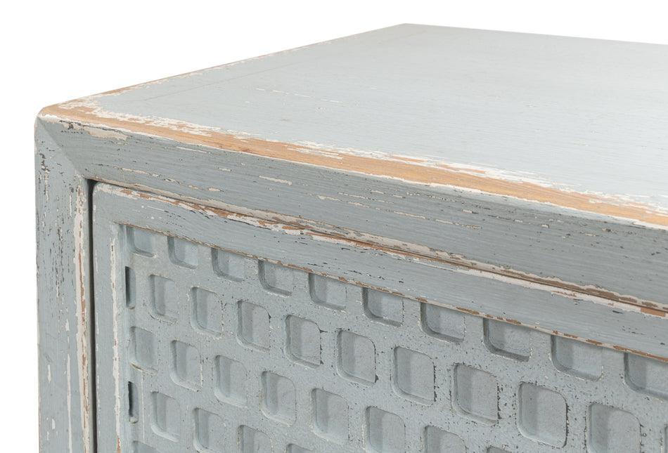 Aquamarine Light Blue Textured Sideboard - Belle Escape