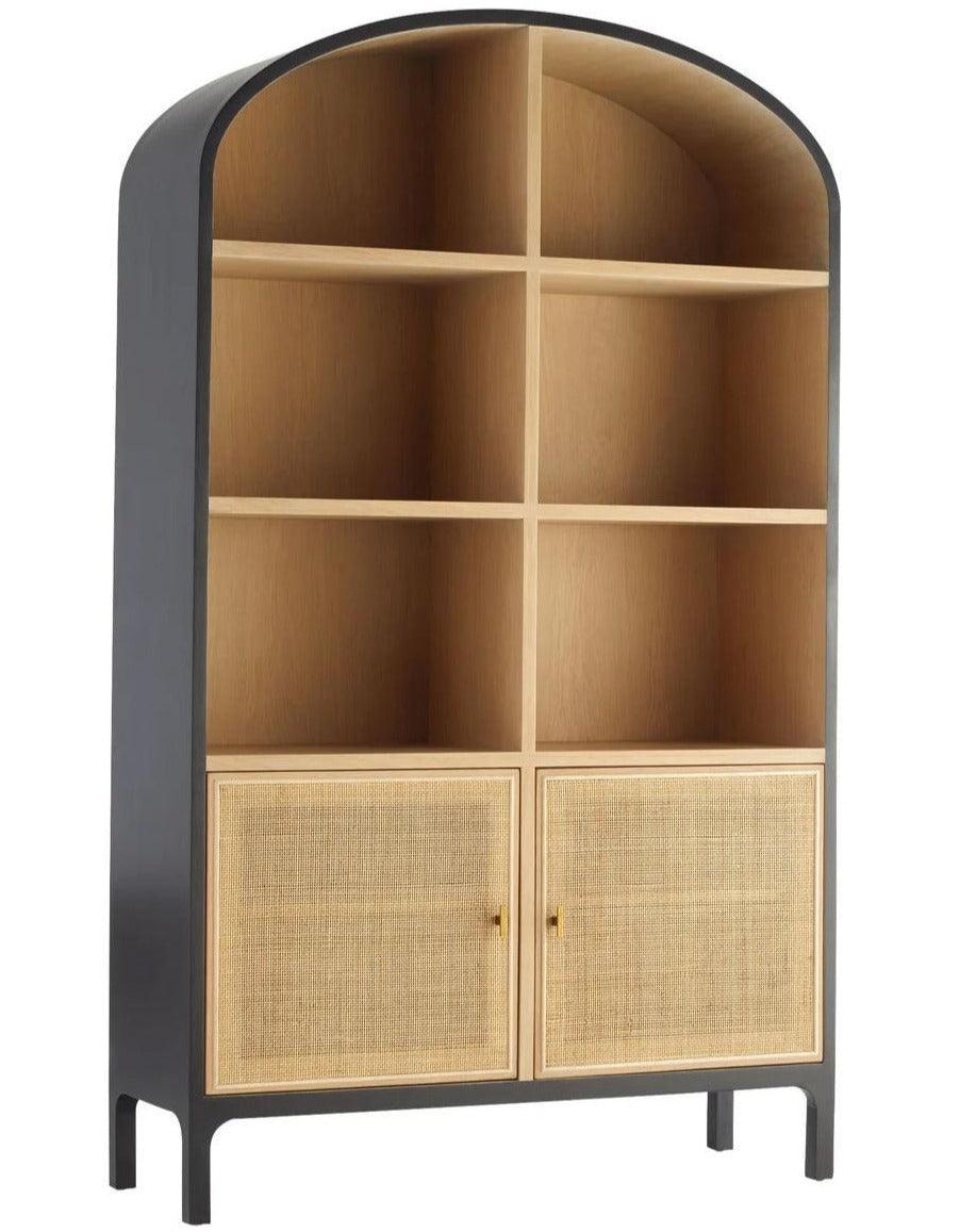 Arched Woven Rattan Cabinet - Belle Escape