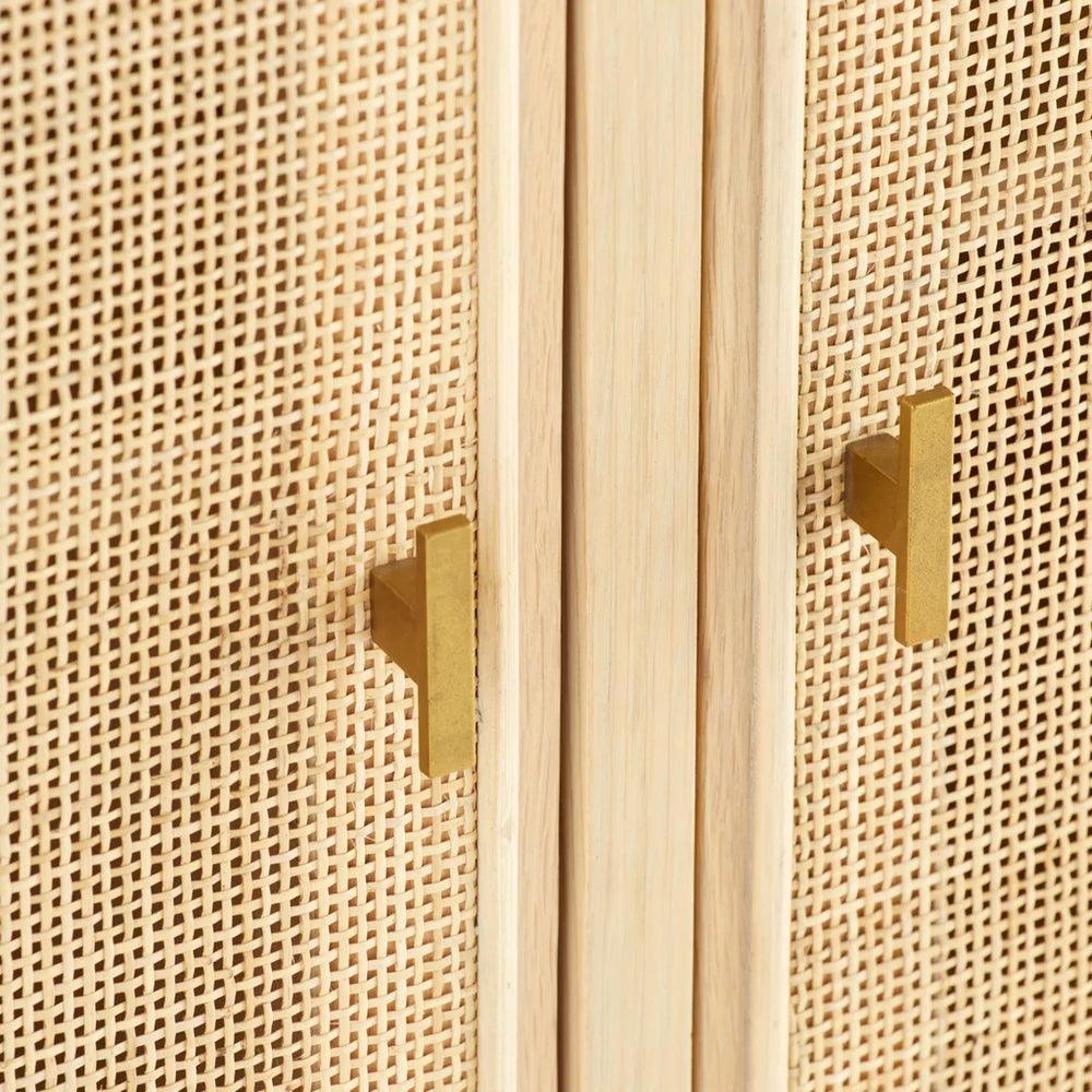 Arched Woven Rattan Cabinet - Belle Escape