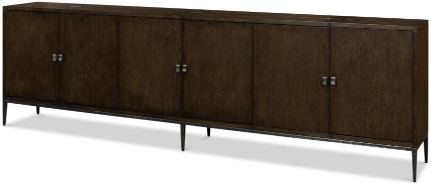 Artisan Grey Mid Century 6-Door Sideboard - Belle Escape