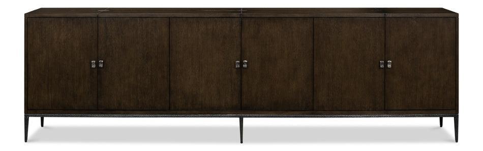 Artisan Grey Mid Century 6-Door Sideboard - Belle Escape