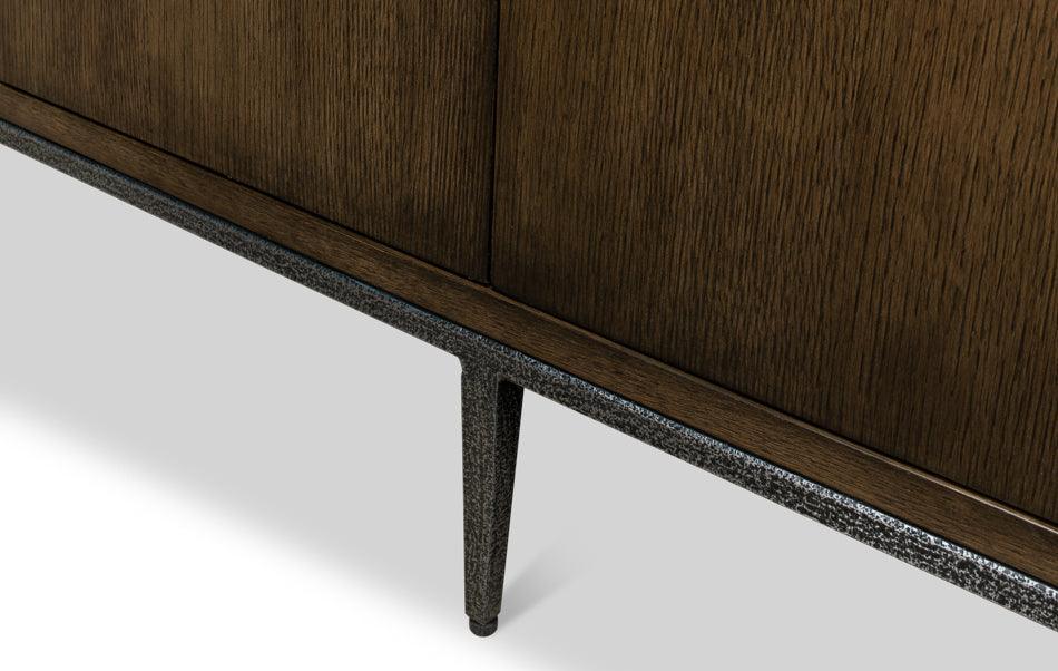 Artisan Grey Mid Century 6-Door Sideboard - Belle Escape