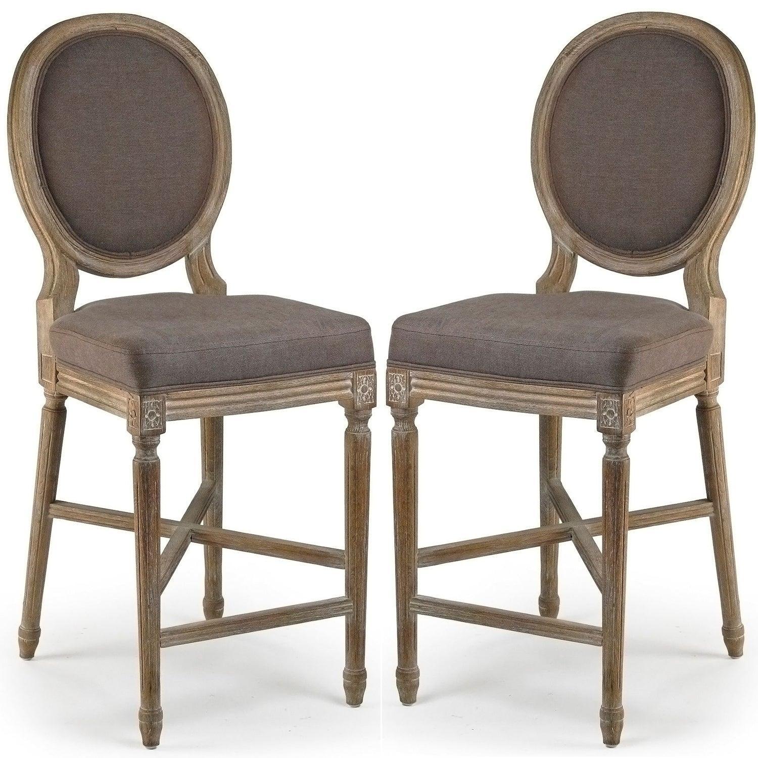 Aubergine Medallion Counter Stools - Belle Escape