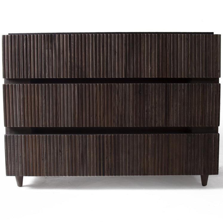 Autumn Fluted Elm Wood Chest - Belle Escape