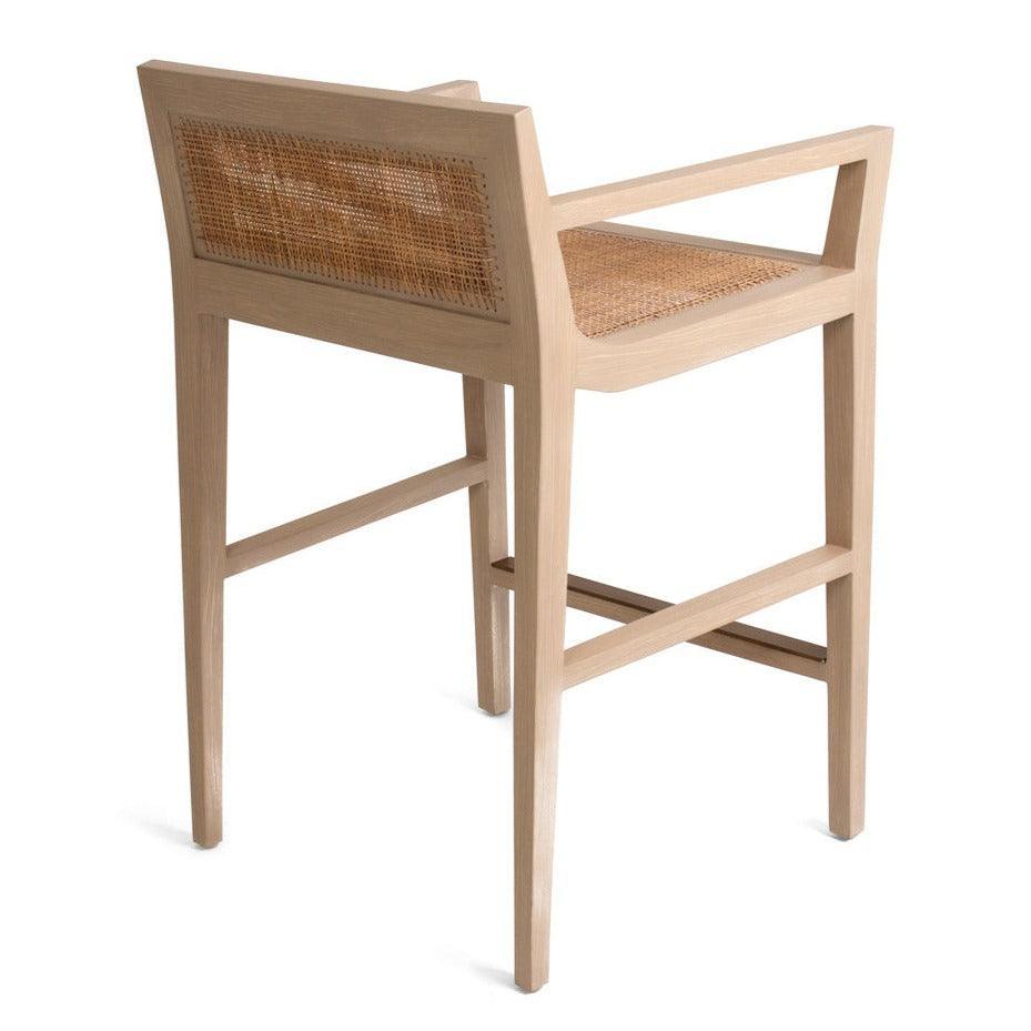 Modern Natural Rattan Curved Counter Stool