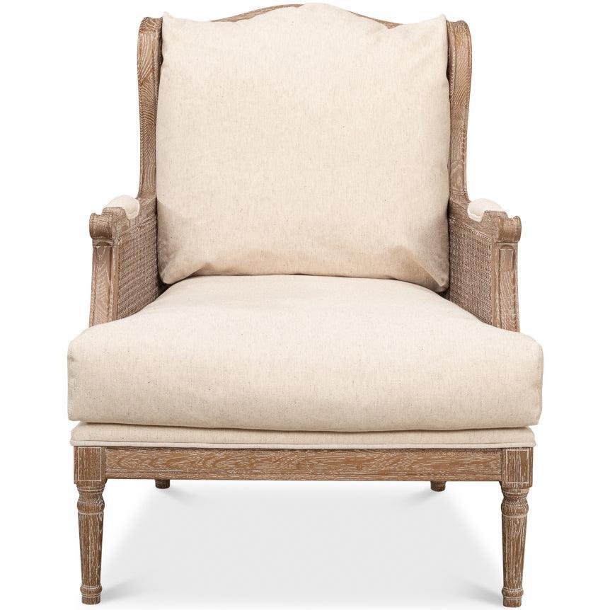 Beige Natural Coastal Fabric Chair - Belle Escape