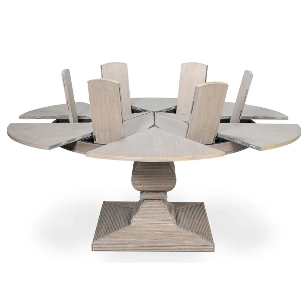 Equestrian Moonskin Jupe Expansion Dining Table