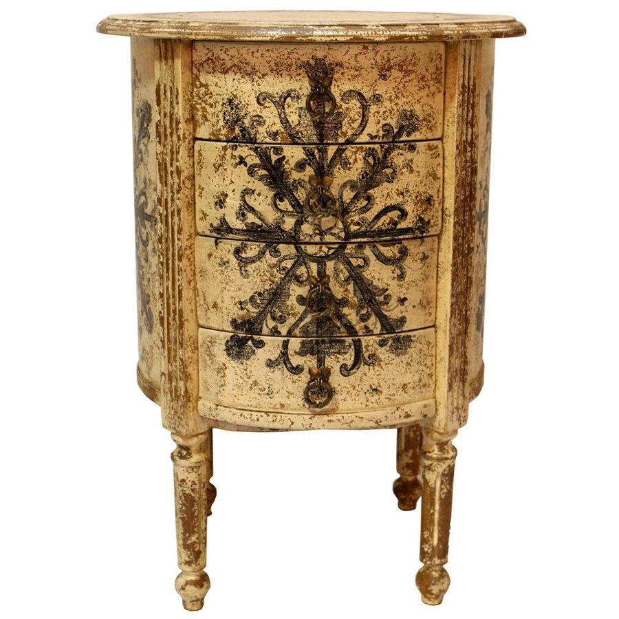 Bellini Round Side Table with Drawers - Belle Escape