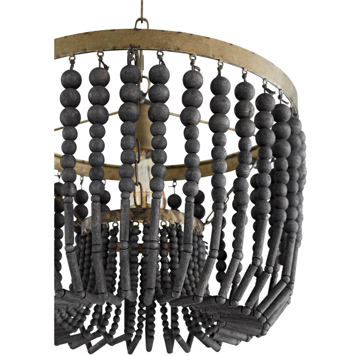 Black Beaded Boho Chandelier - Belle Escape