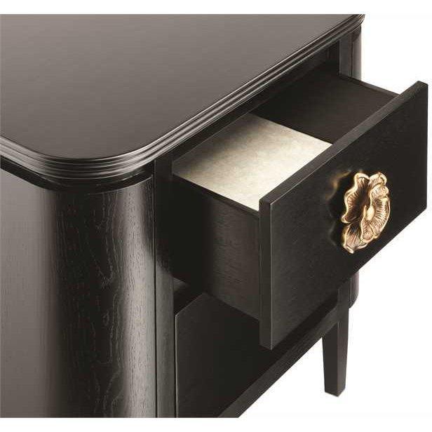 Black Florale Nightstand - Belle Escape