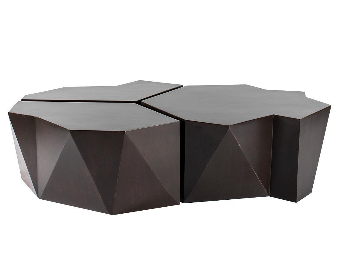 Black Modern Geometric Coffee table - Belle Escape
