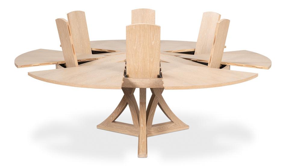Bleached Oak Casual Jupe Dining Table