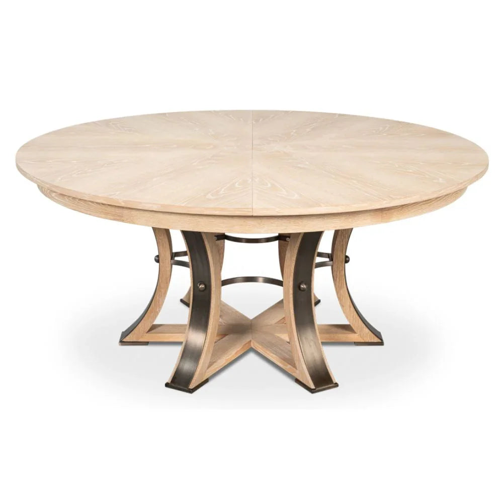 Bleached Oak Tower Jupe Dining Table