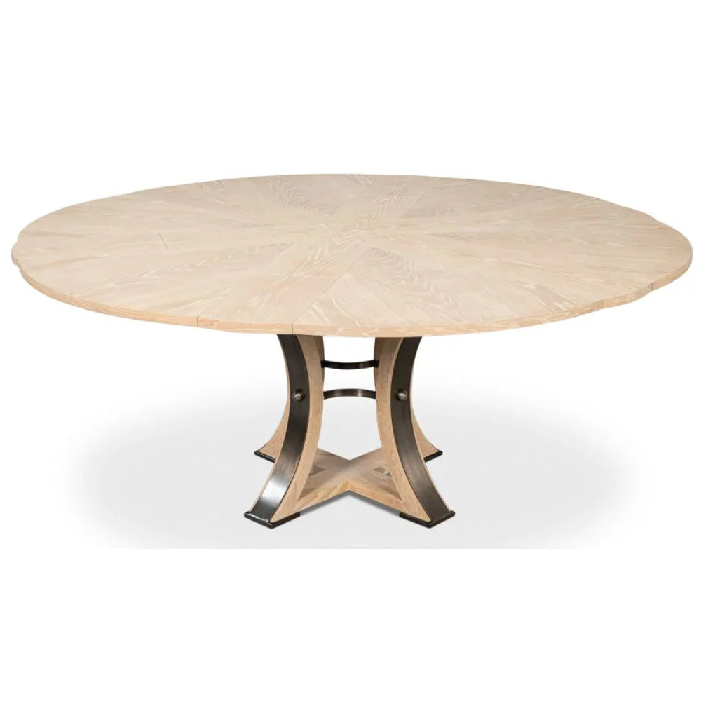 Bleached Oak Tower Jupe Dining Table