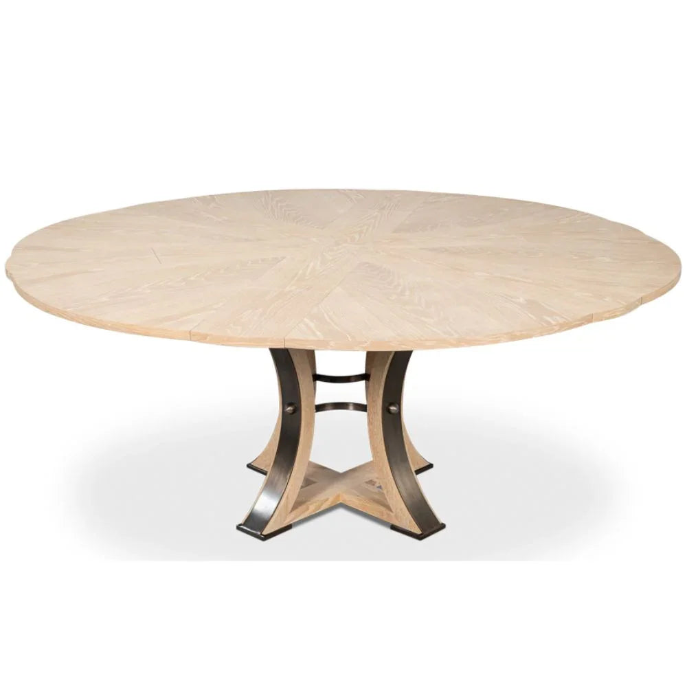 Bleached Oak Tower Jupe Dining Table