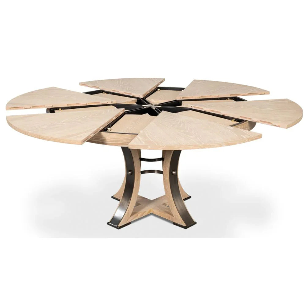 Bleached Oak Tower Jupe Dining Table
