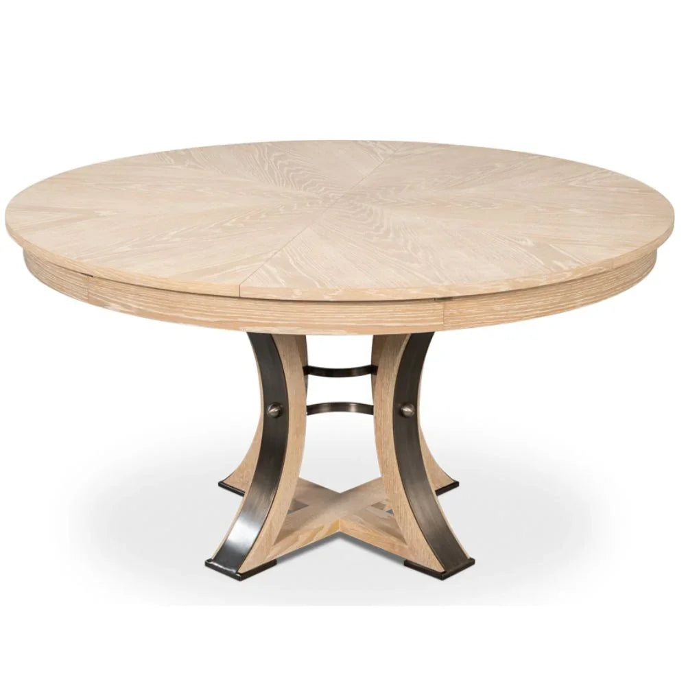 Bleached Oak Tower Jupe Dining Table