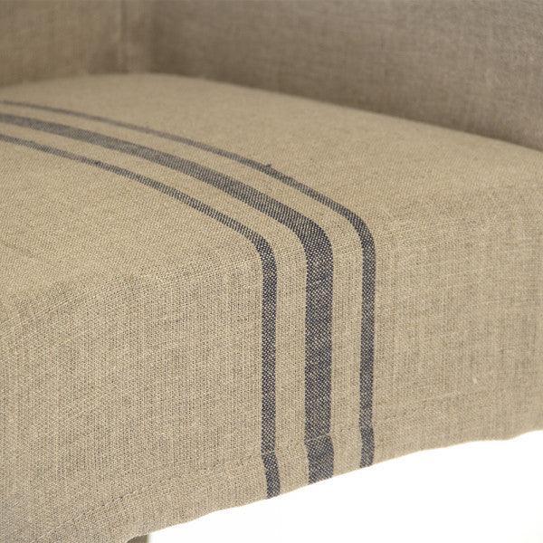 Blue Striped Avignon Slipcover Chair - Belle Escape