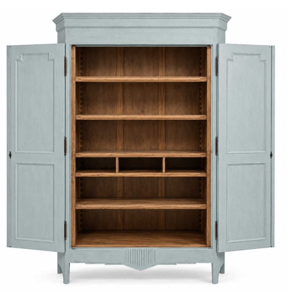 Regal French Blue Panel Armoire