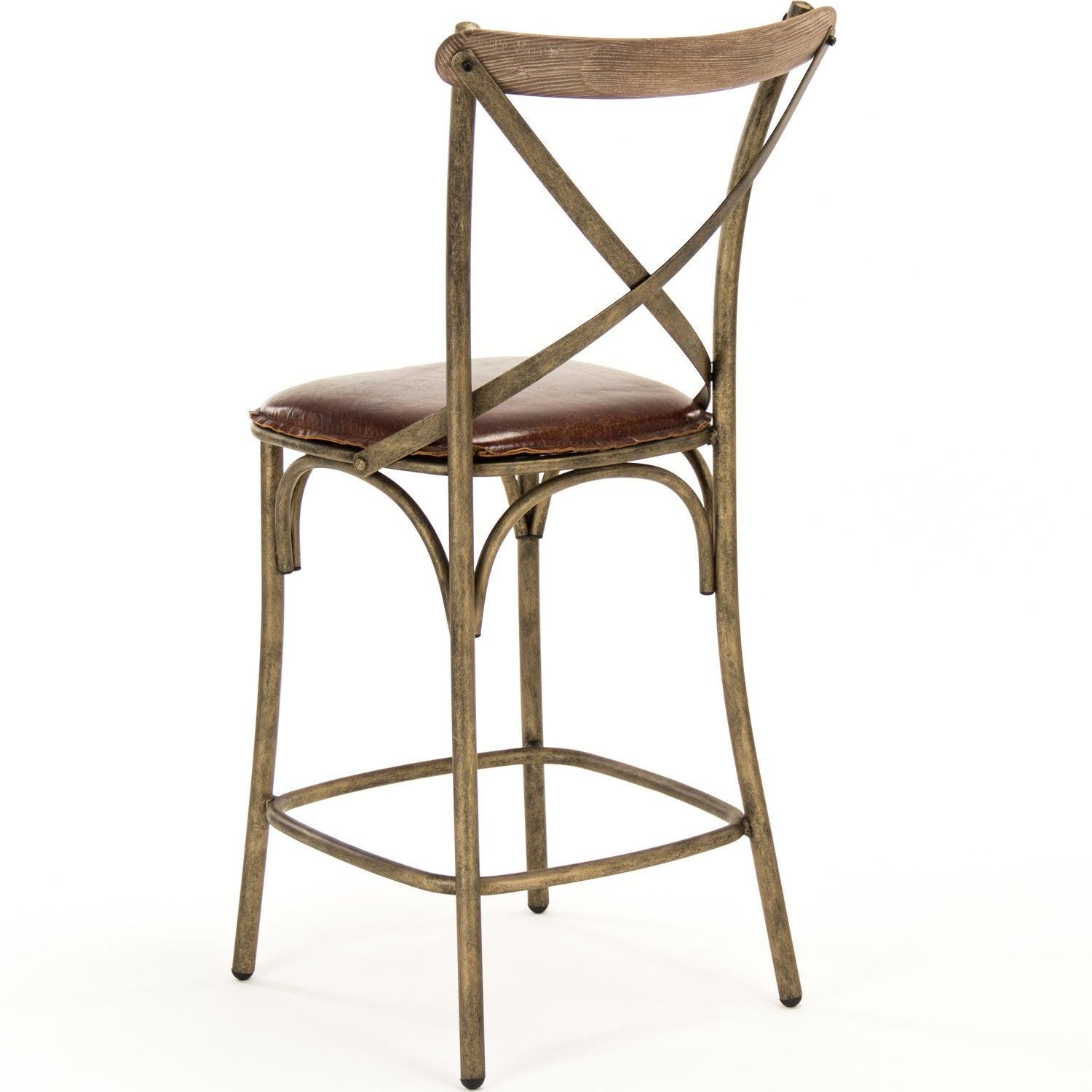 Bronzed Cafe Counter Stool - Belle Escape
