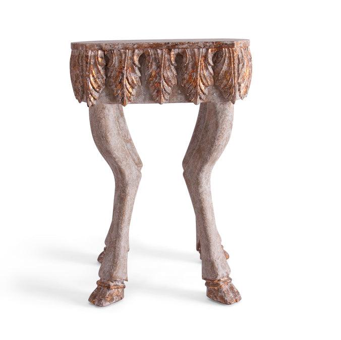 Bronzed Stag Leg Accent Table - Belle Escape