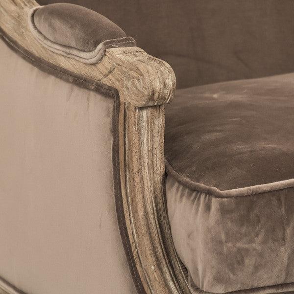 Brown Velvet Maison Sofa - Belle Escape