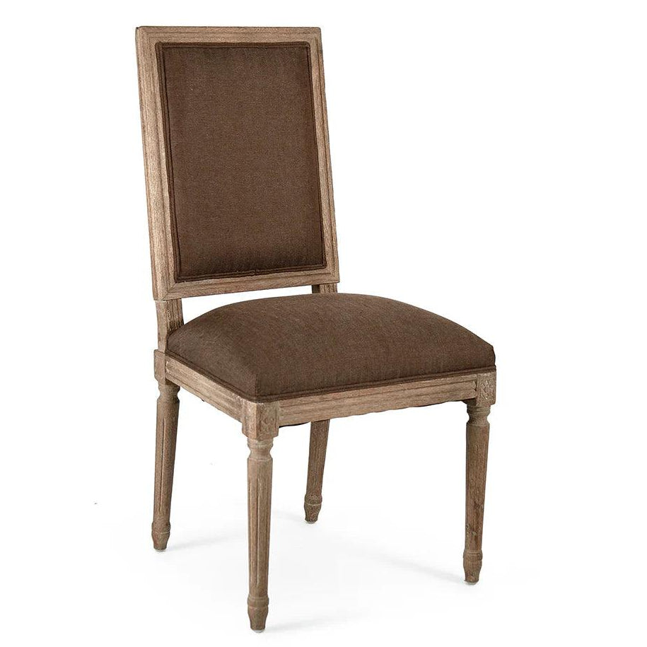 Aubergine Square Back Louis Side Chair