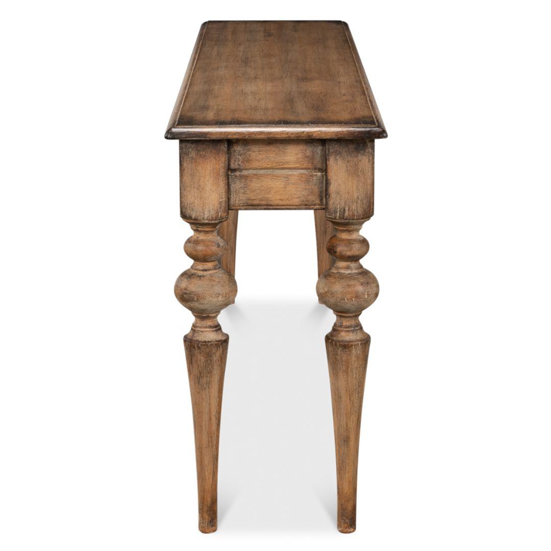 Rustic Brown Farmhouse Console Table