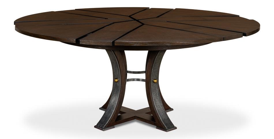 Burnt Brown Tower Jupe Dining Table - Belle Escape