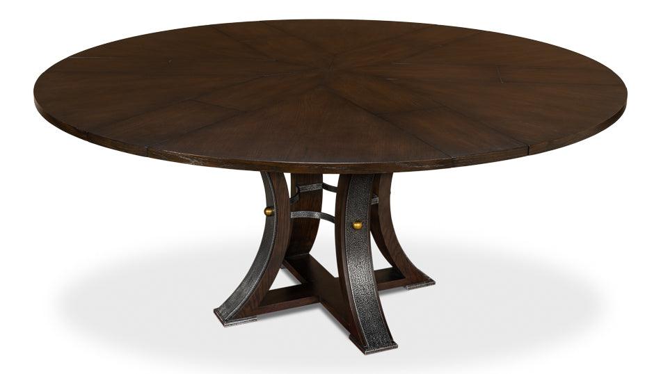 Burnt Brown Tower Jupe Dining Table - Belle Escape