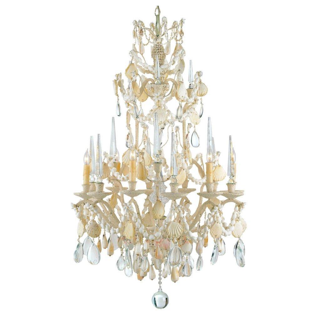 Cascading Shells & Crystals Chandelier - Belle Escape