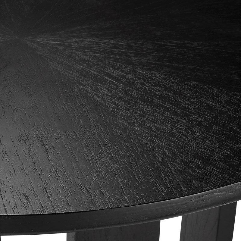 Caviar Gold Tip Black Dining Table - Belle Escape