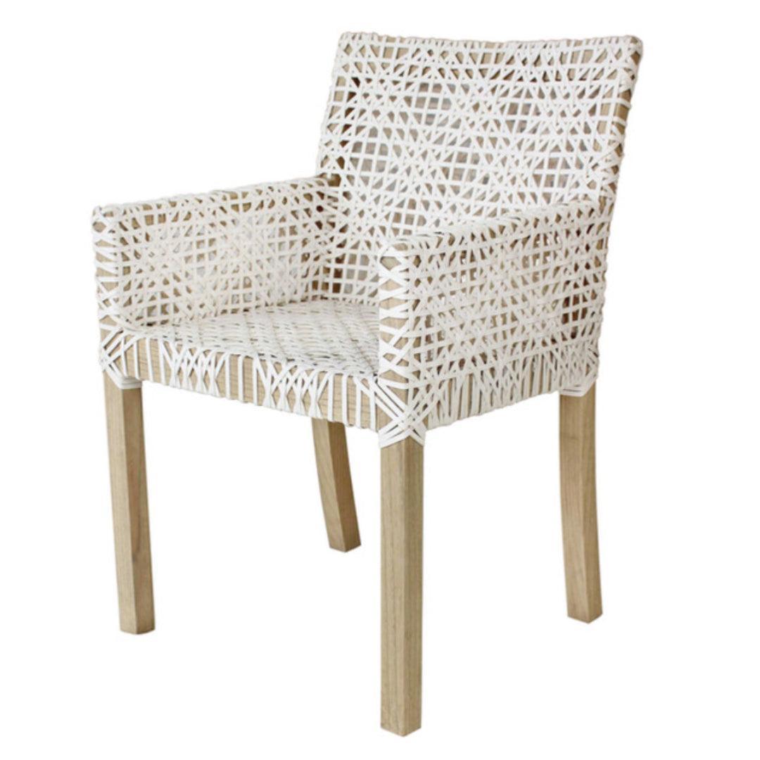 Lulu White Bohemian Armchair