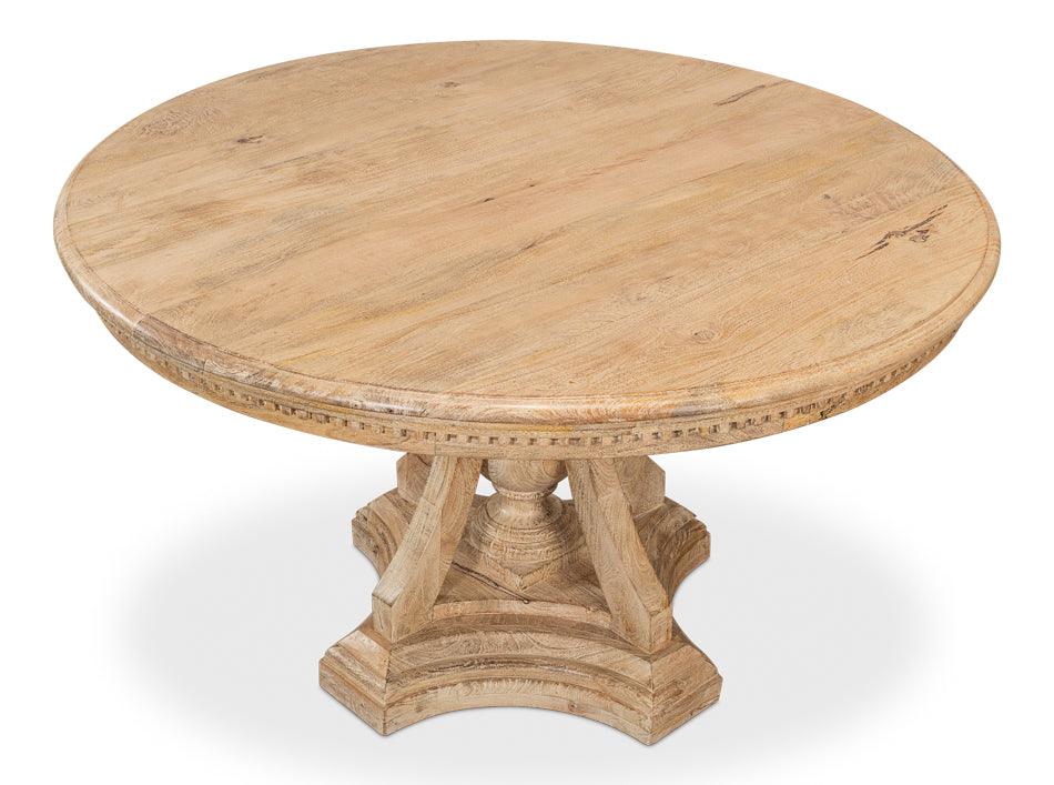 Chantal French Pedestal Dining Table - Belle Escape