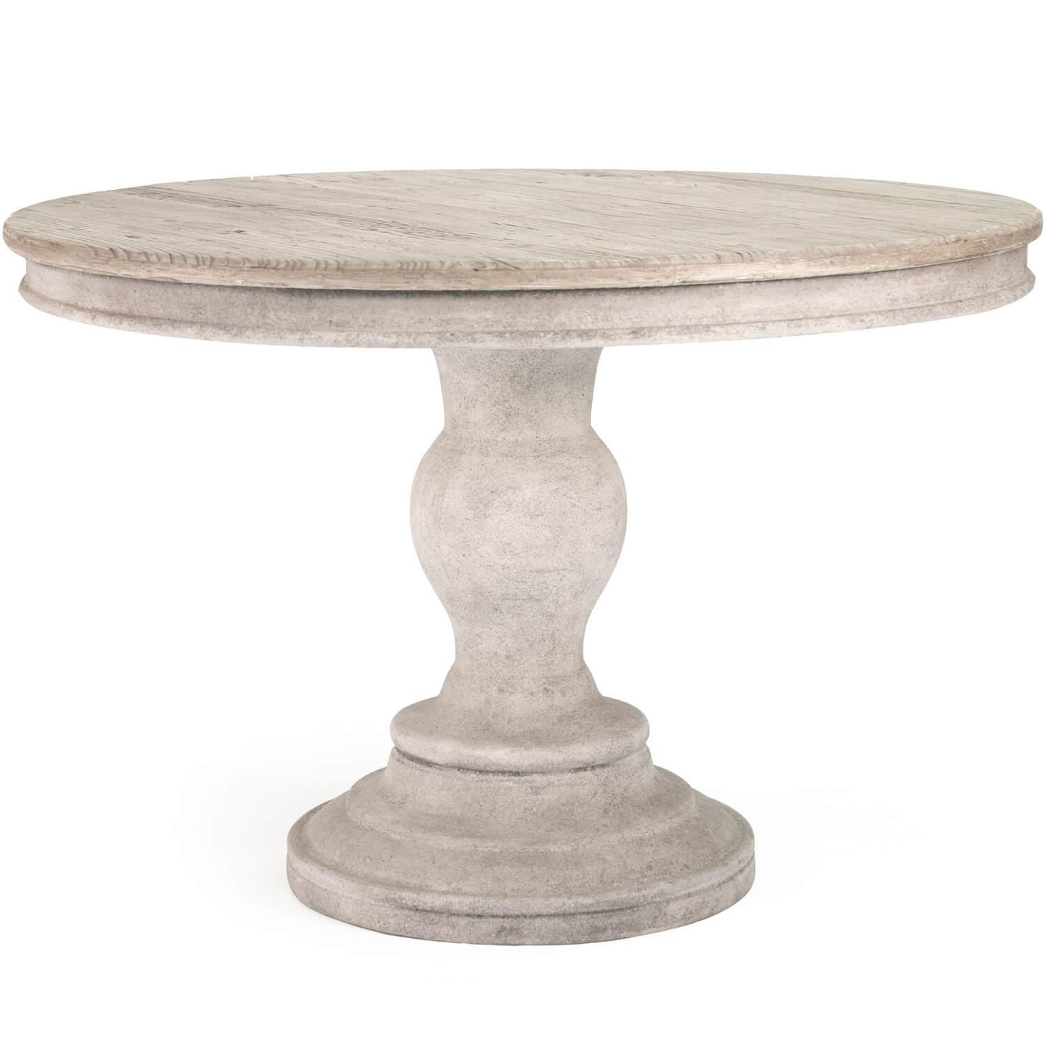 Chateau Wood Top Pedestal Table - Belle Escape