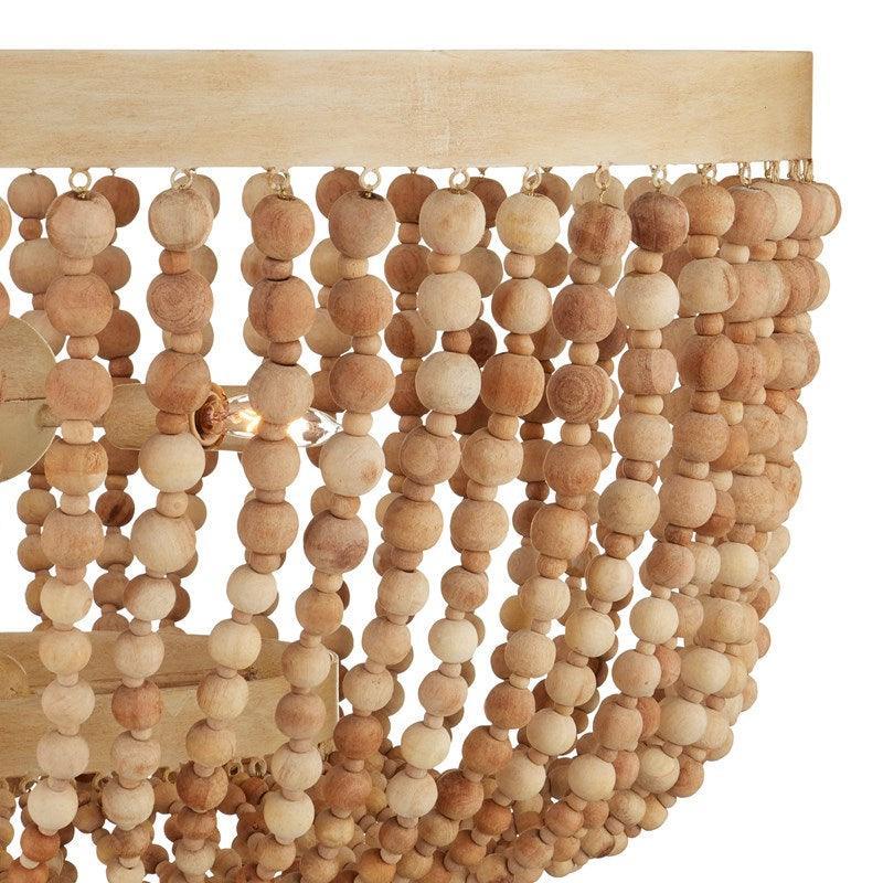 Coco Wood Beaded Pendant Chandelier - Belle Escape