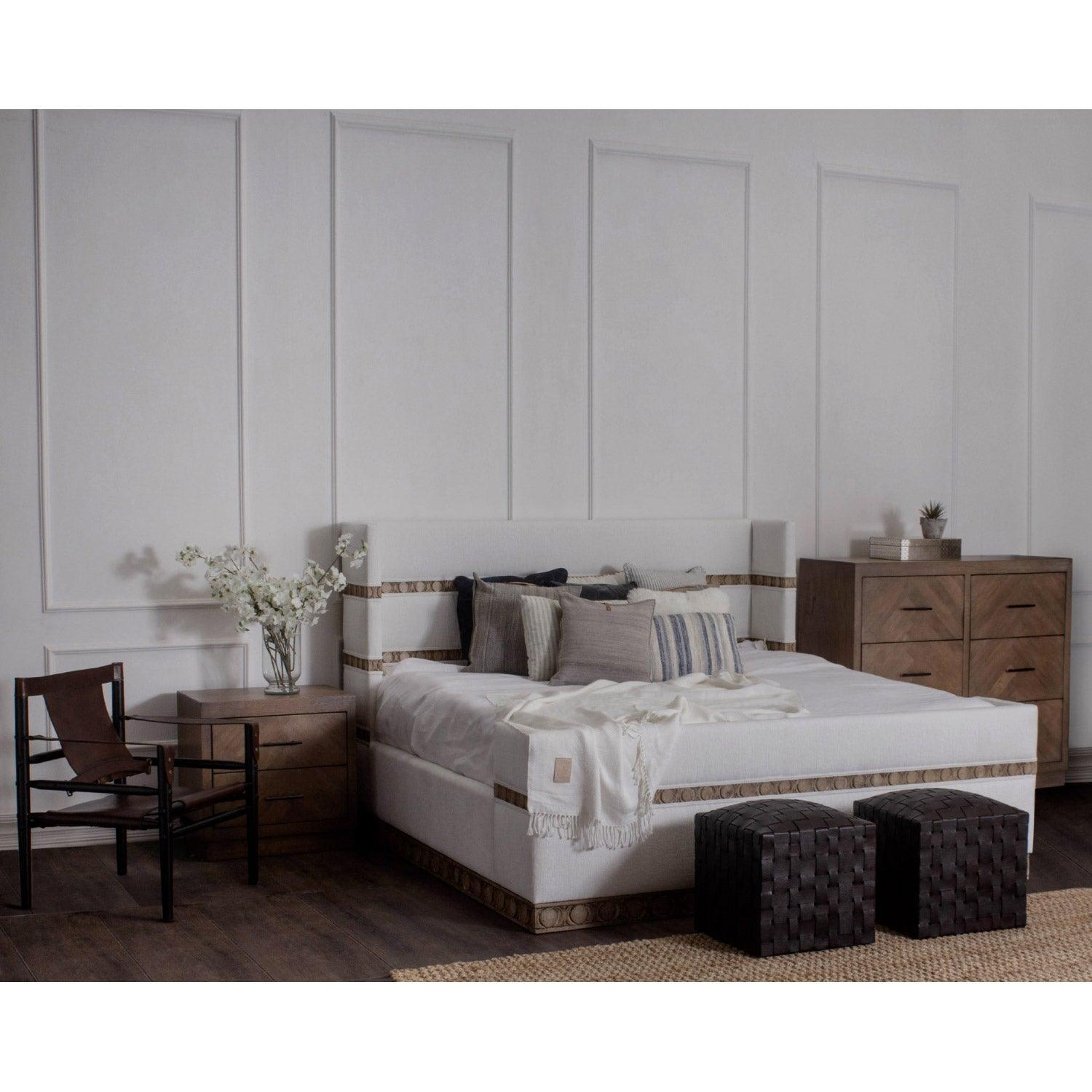 Contemporary Gemini Upholstered Bed - Belle Escape