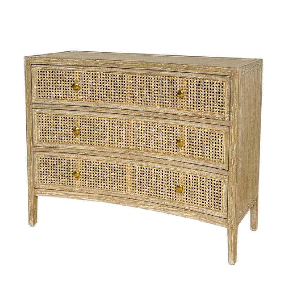 Convex Natural Cane Door Chest - Belle Escape