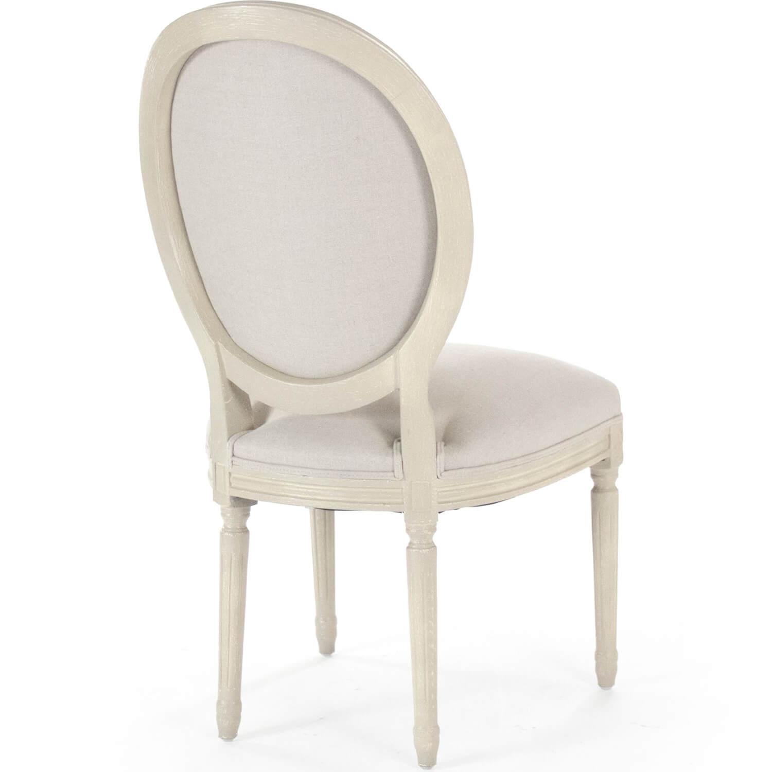 Cream Round Back Medallion Side Chairs - Belle Escape